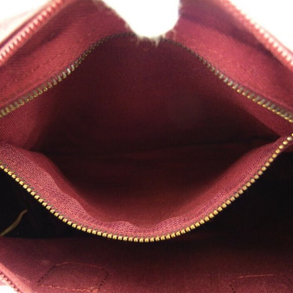 Dior Boston bag honeycomb Bordeaux canvas leather Auth T18715 - Picture 2 of 9